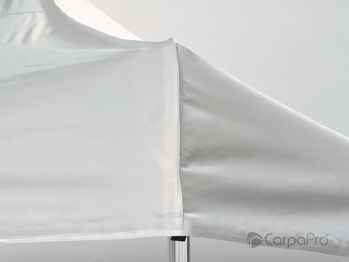 Detalle de esquina reforzada sin ollaos en lona ExtraTex